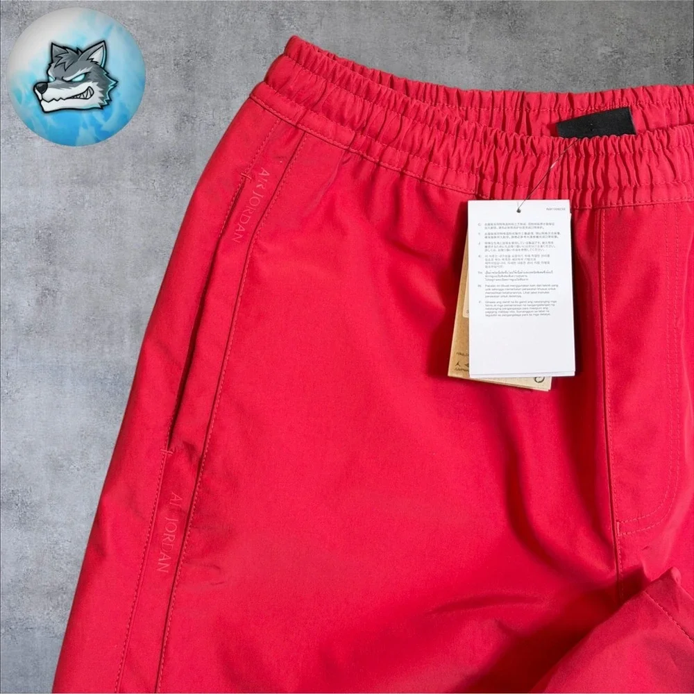 Nike Air Jordan Wings Red Track Pants Storm Loose-Fit Mens Size Small HV0083-659